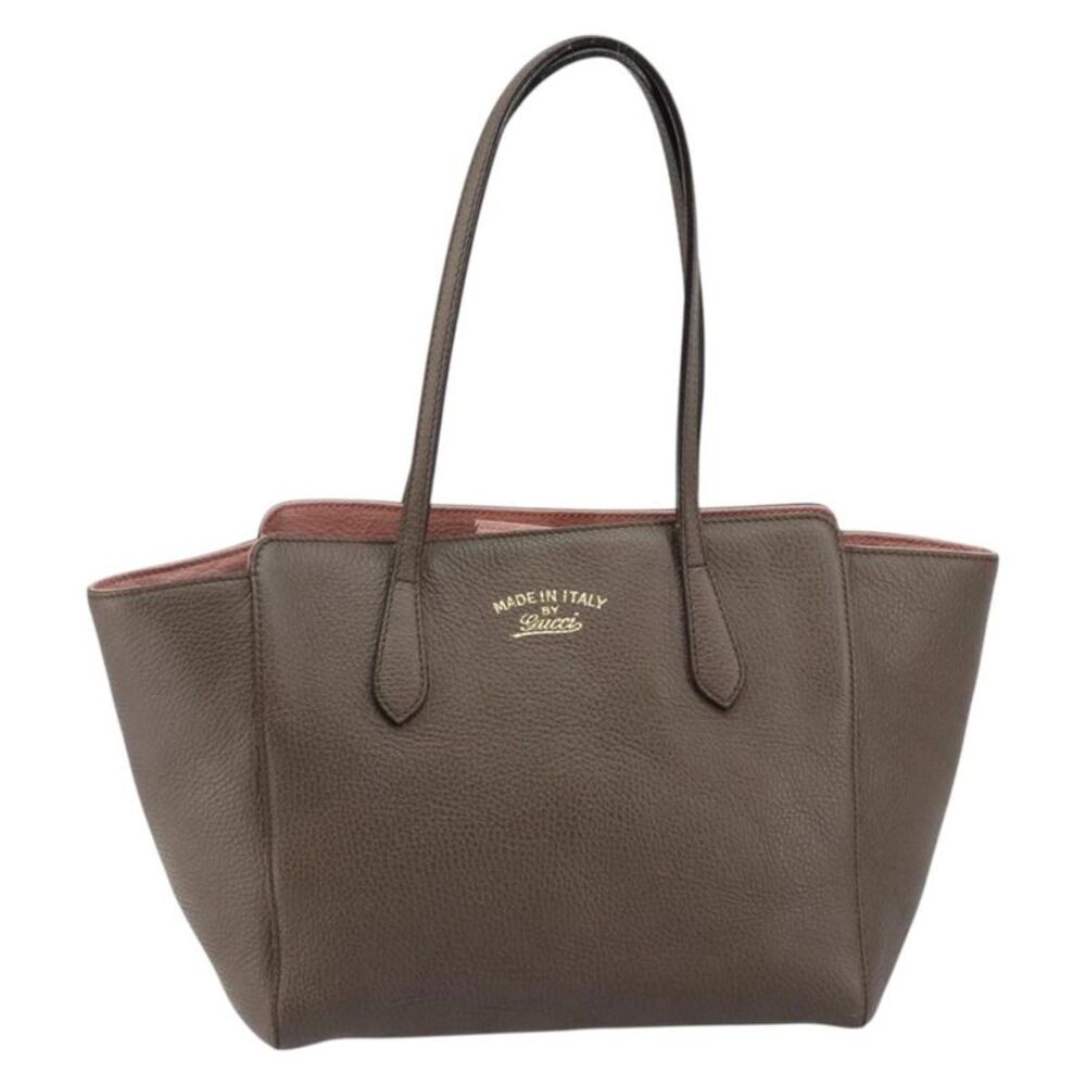 Gucci Swing Tote Leather Gray Leather Tote Bag Bag